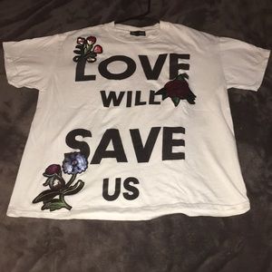 TOPSHOP T-shirt “LOVE WILL SAVE US”